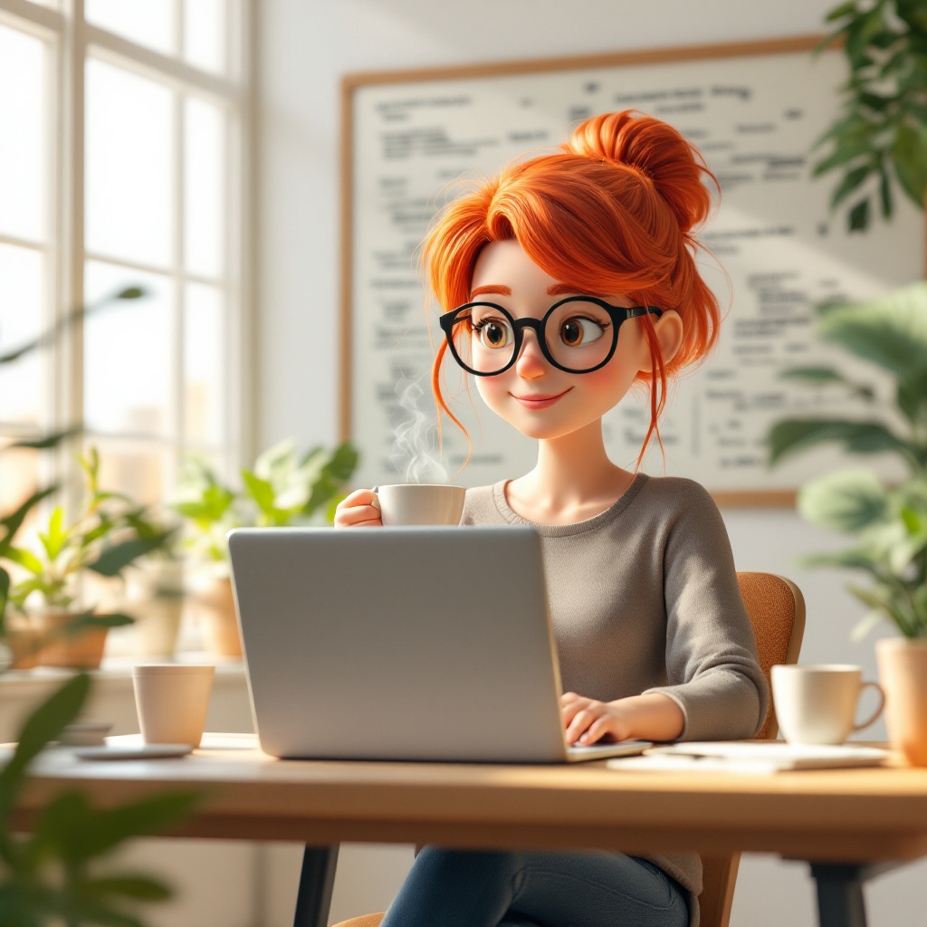 chica programando